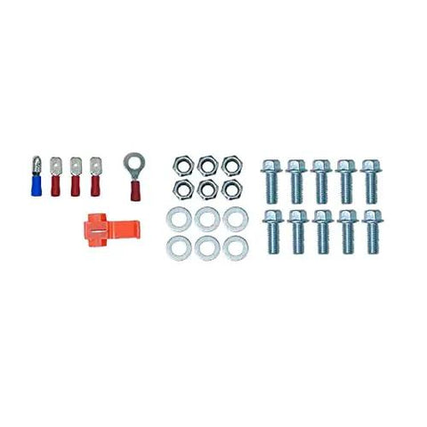 Assorted hardware kit including bolts, nuts, and connectors for Badass Universal Front Electric Power Steering Kit For Utv With 220 Watt Motor.