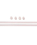 35 Inch Wardrobe Rod And End Set For Closet Track System White Vinyl Coated Steel Rods Includes Two 35 Inch Rods And Four End Caps