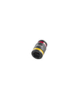 Close-up of black and red detachable bit from Six Inch Reversible Magnetic Hex Driver With One Quarter Inch And Five Sixteenth Inch Bits.