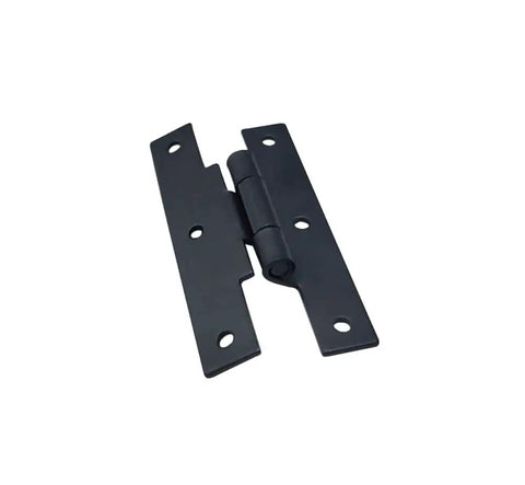 Matte Black Offset Cabinet Door Hinge Three Eighths Inch, Beefy Heavy Duty Steel Hardware For Glass Panel Cabinets, 12 Pack, Precise Machined Joints With Tight Play, Includes Mounting Screws, Made In Taiwan