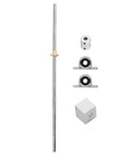 Solid TR8 Lead Screw Set For Horizontal Vertical Setup With 8mm Diameter And 2mm Pitch To Make Your CNC Machine Zoom Smooth And Rock Steady Without Any Noise Or Wobble Ever Again, TR8 lead screw with brass nut and pillow blocks