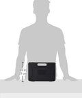 Black+Decker 109-piece drill and screwdriver bit set case, black plastic, front view