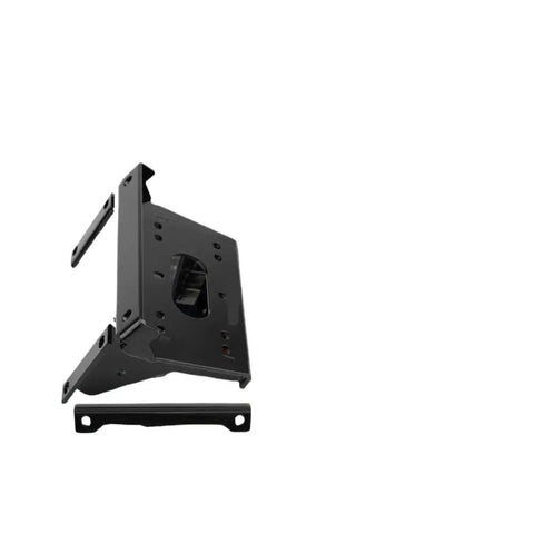 Steel front winch mounting bracket with four hole pattern for 2024 and newer Mule PRO FXR Wide UTV, side view