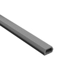 Low Profile Gray Floor Cable Cover And Durable Pvc Wire Protector With Anti Slip Cord Hider For Tight Home Office Setups, close-up view, gray plastic.