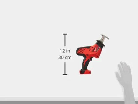 One Handed Cordless Hackzall Reciprocating Saw With Anti Vibration Handle And Quick Lok Blade Clamp 18 Volt Lithium Ion Bare Tool, side view