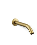 Components Wall-Mount Bath Spout In Vibrant Brushed Moderne Brass, premium metal construction, sleek wall-mounted design.