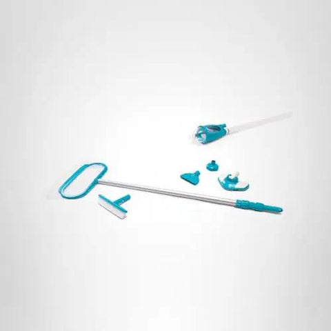 Deluxe Above Ground Pool Maintenance Kit With Vacuum For 800 GPH Flow Rate 110 Inch Telescoping Pole Wall Brush And 24 Foot Hose
