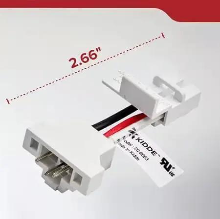 Quick Connect Adapter For Hardwired Smoke And CO Detectors Zero Headache Retrofit Upgrade Kit No Rewiring Required measuring 2.66 inches.