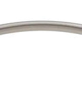 Transitional Tapered Curved Arch Drawer Handle Pull In Satin Nickel Finish 128mm Center to Center close-up view