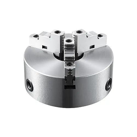 Three Jaw Self Centering Lathe Chuck 8 Inch With 0.16 To 8 Inch Clamping Range shown upfront view