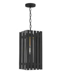 Top Shelf One Light Black Outdoor Pendant Lantern With Satin Brass Accents And Clear Geometric Glass Shade Straight Fire Lighting That Hits Different For Your Front Porch Or Backyard Patio Vibe Upgrade Today, hanging black metal lantern.