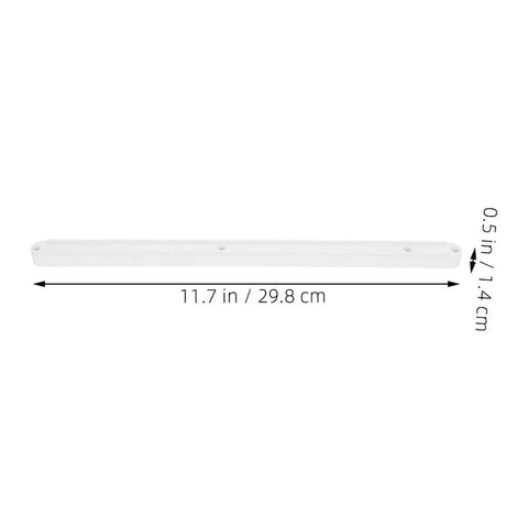Six Piece Set Of White Plastic Drawer Slides For Kitchen Cabinets Featuring Precision Groove Tracks For No Sweat Assembly Breezy Do It Yourself Installation And Smooth Operator Glide Performance Each Time - 11.7 inch white plastic slide track.