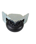 Medium Recessed Tilt Caster Housing With 2.75 Inch Diameter Polyurethane Wheel Ball Bearings 100 Pound Capacity Zinc Finish