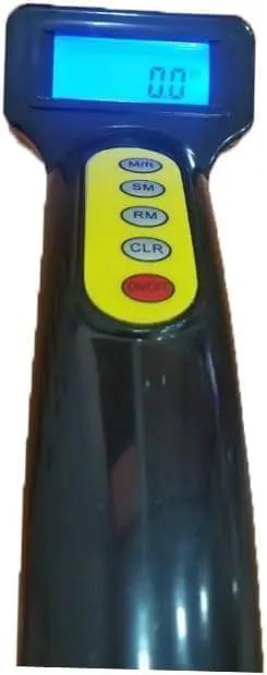 Digital Distance Measuring Wheel Featuring Slick Rolling Big 12 Inch Tire With Hella Precise LCD Screen controls and display for landscaping use.
