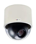 Top Shelf 3MP Indoor Ptz Security Camera Equipped With A Beefy 30X Optical Zoom Lens For Heckin Sharp Day Night Surveillance Plus 360 Degree Pan And Tilt Rotation Inside A Solid Metal Dome Housing, overhead view.