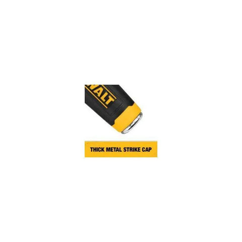 Pro Grade 3 Piece Wood Chisel Set With Tempered Carbon Steel Blades Lacquered For Rust Resistance And Comfy Grips For Smooth Cuts Plus Reinforced Strike Caps Built Tough For Knuckle Friendly Carpentry And Weekend Shop Grind Sessions showing thick metal strike cap detail.