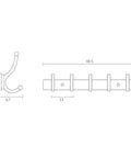 Sleek European Style Golden Coat Hook For Bathroom And Entryway Built Tough Wall Hanging Clothes Rail dimensions and design layout.
