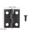 Built To Last Heavy Duty Self Closing Metal Hinge Set includes single hinge with dimensions and screw