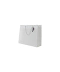 Clear Translucent Shopping Bags Large 13 X 10 1/2 X 4 Inches Bulk Pack of 100 Gift Bags with strong rope handle
