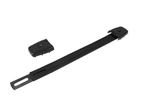 Strap Handle Set Of 2 With Black End Caps, Heavy Duty, 10 Inch Overall Length, Countersunk Mounting Holes, Model RH-0570BK-2-A