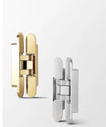 Heavy Duty Silent Pivot Hinge With Soft Close Concealed Hardware For Wood And Folding Doors In Silver and Gold finishes.
