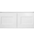 Front view of Brookings Shaker Bridge Wall Kitchen Cabinet W3012 30 W X 12 D X 12 H Painted White Solid Wood Ready To Assemble