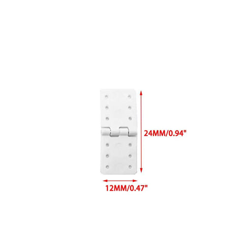 Front view of 25 Pack Dope Nylon Pinned Hinges for RC Airplane Replacement Parts for Fixed Wing Models Small 12x24mm