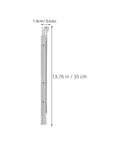 Two Pack Heavy Duty Drawer Sliders Replacement Rails, 14 Inch Cold Rolled Steel With Smooth Operation, side view with dimensions