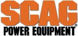 SCAG Power Equipment logo in bold orange and black text