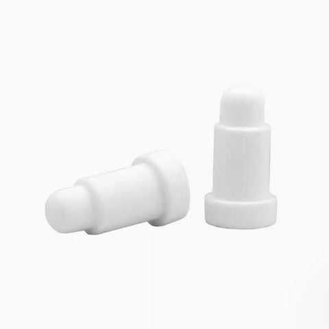 Top Shelf Ceramic Positioning Pins For Spot Welding Machines Built Tough Right Angled Electrode Insulators Heat Resistant M4 Hardware 10 Piece Batch, two white ceramic pins