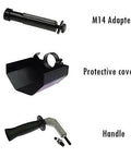 Components of Grinder Conversion Kit Drum Polisher Attachment For M10 And M14 Angle Grinders With Protective Cover And Shaft