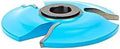 Pro Grade Carbide Tipped 3-Wing Ogee Raised Panel Router Bit, 5-1/2 Inch Diameter, shown with dual bore and carbide edges