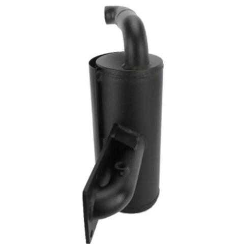 Top Shelf Oem Replacement Muffler Built Tough For Genie Z4525 And Z4522 Ic Boom Lifts With Heavy Duty Black Heat Shield Coating And Rock Solid Industrial Performance Measuring 20 By 20 By 6 Inches, black cylindrical design.