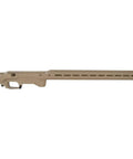 Savage Long Action CIP 3.853 Chassis Right Hand Flat Dark Earth Lightweight Gun Stock Upgrade side view