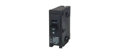 Single Pole Thirty Amp QP Circuit Breaker For One Twenty Volt Load Panels With Ten Thousand Amp Rating, 30 amp breaker in black, easy install.