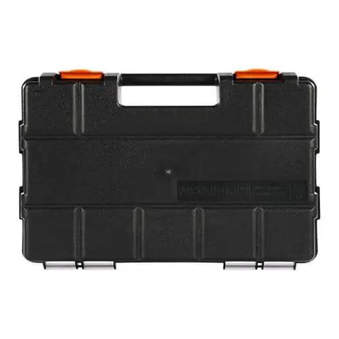 Front view of 3-Pack Small Parts Organizer Case Set With 21 Compartments, Removable Dividers, Grab-And-Go Portable Handle, Safety Latch.