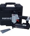 Badass Grip Pneumatic Brad Nailer Kit With 18 Gauge Accuracy And Two Inch Firing Range Featuring A Hella Comfortable Handle For Snappy Finish Work Includes A Tough Carry Case And Five Hundred Brads Ready For Weekend Build Jobs with metal construction and carry case.