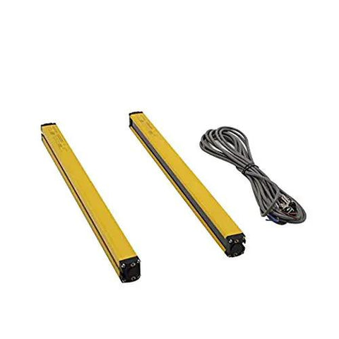 10 Beam Safety Light Curtain 430mm Sensing Height With 2 Pairs Mirror Posts And Two Way Controller For Machinery Guarding