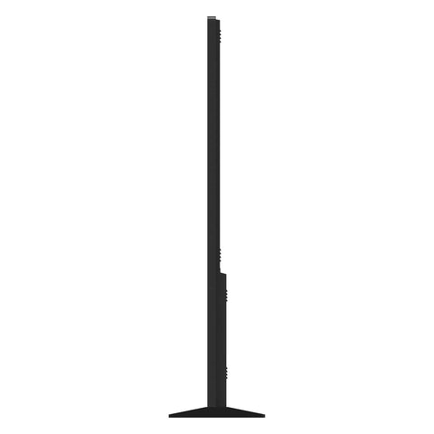 Side view of 55 Inch 4K Ultra Hd Free Standing Digital Signage Kiosk Featuring Crisp Ips Panel, sleek black design.