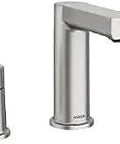 Rinza Two Handle Bathroom Faucet In Brushed Nickel With Spot Resist Finish, Aerated Flow, Water Sense Certified, No Fuss Lever Controls