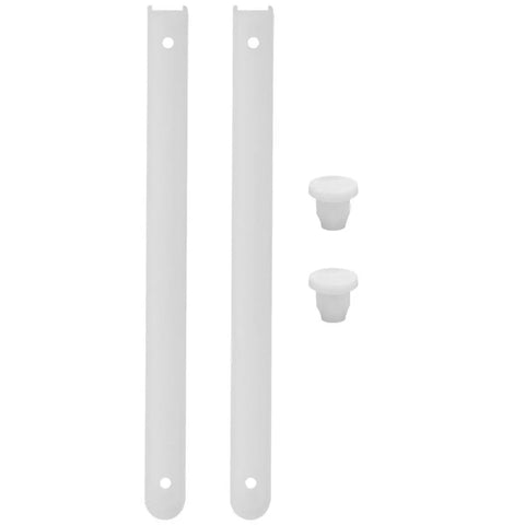 Plastic Drawer Slides Replacement Set White Bottom Mount Rails For Cabinets And Furniture, Heavy Duty Drawer Tracks