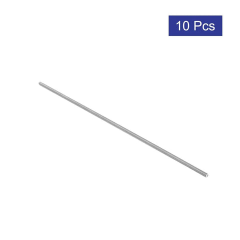 M3 X 150mm 0.5mm Pitch 304 Stainless Steel Fully Threaded Rods Pack Of 10 For DIY And Pro-Grade Builds, Silver Finish