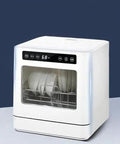 Portable Countertop Dishwasher Cranking Eight Place Settings On Five Custom Wash Cycles High Temp Dry Dual Spray Arms, compact design.