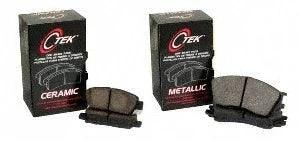 Centric C-Tek semi-metallic front brake pads, two pads with two black packaging boxes