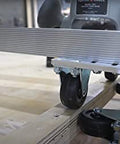 Slab Jig Router Sled for Woodworking, Level and Trim Wood Slabs Up To 64 Inches Wide, shown installed on a wooden surface