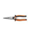 Insulated Long Nose Side Cutter Pliers, 1000V Rated and VDE Certified, 8 Inch, with slim induction hardened knives, multicolor handle.