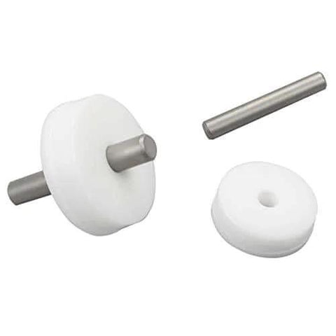Circle Cutting Jig For Routers And Trimmers Handheld Circle Groove Router Jig With No Pre Drilled Holes Drill Your Own Mounts Durable Bakelite Main Body For Precise Clean Circular Cuts components including a white disk and metal rods.