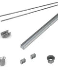 72 Inch Linear Drain Rough In Kit Compatible With S Ag And S Dg Shower Series featuring full PVC assemblies and sleek channel trim.