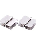 Adjustable Double Clamp Shower Door Hinge Stainless Steel Silver Heavy Duty Glass Door Hardware For Shower Enclosures And Cabinets