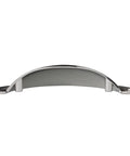 Front view of 3-inch brushed nickel cabinet cup pull, part of a 10 pack, for kitchen cabinets and furniture